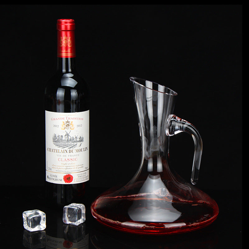 Wine Decanter Pear shaped with handle and cork stopper-Pellholmen
