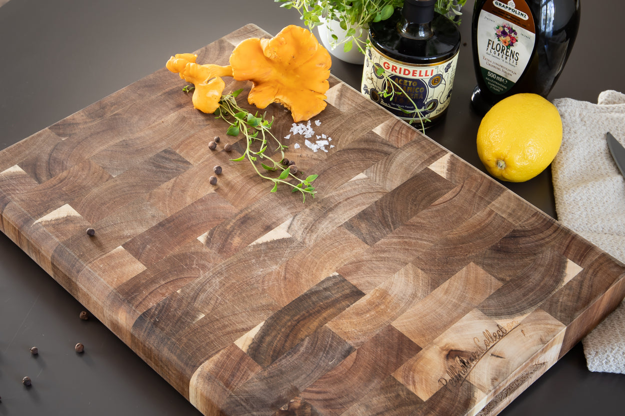 Pellholmen Collection Walnut Cutting Board | Elegant, Durable Walnut Board | Exquisite Serving Board Ideal for Cheese Platters and Charcuterie
